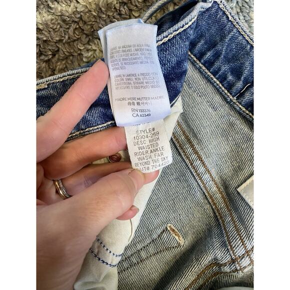 MOTHER Superior Jeans Womens Sz 26 Rider Ankle Far Beyond The Sky Casual Pants - Picture 8 of 12